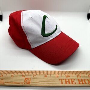 POKEMON Ash Ketchum Satoshi Cosplay Red White Baseball Cap Trainer’s Hat YOUTH